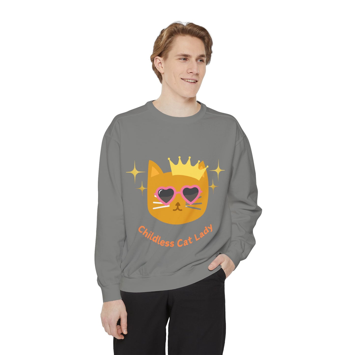 Childless Cat Lady Unisex Garment-Dyed Sweatshirt