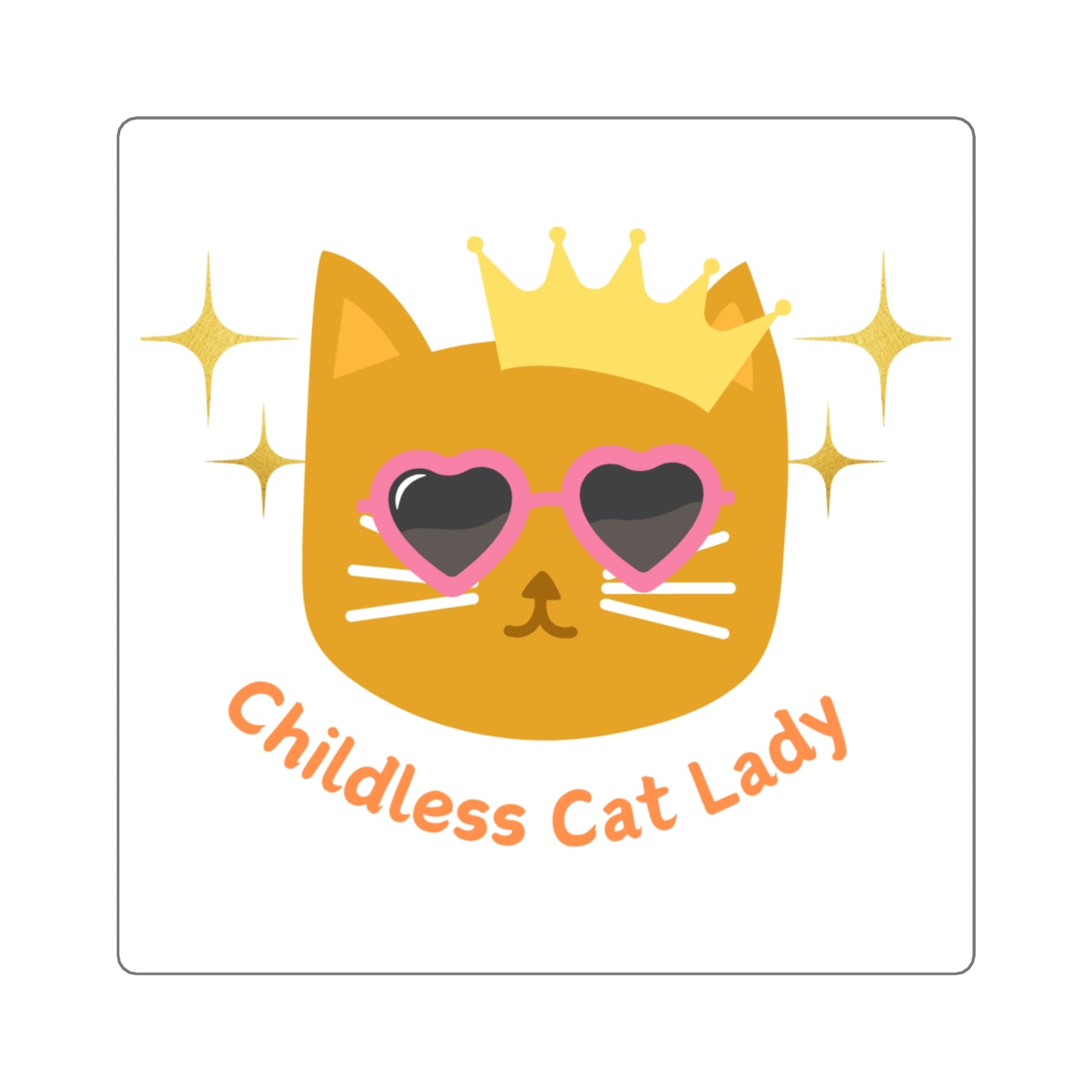 Childless Cat Lady Square Stickers