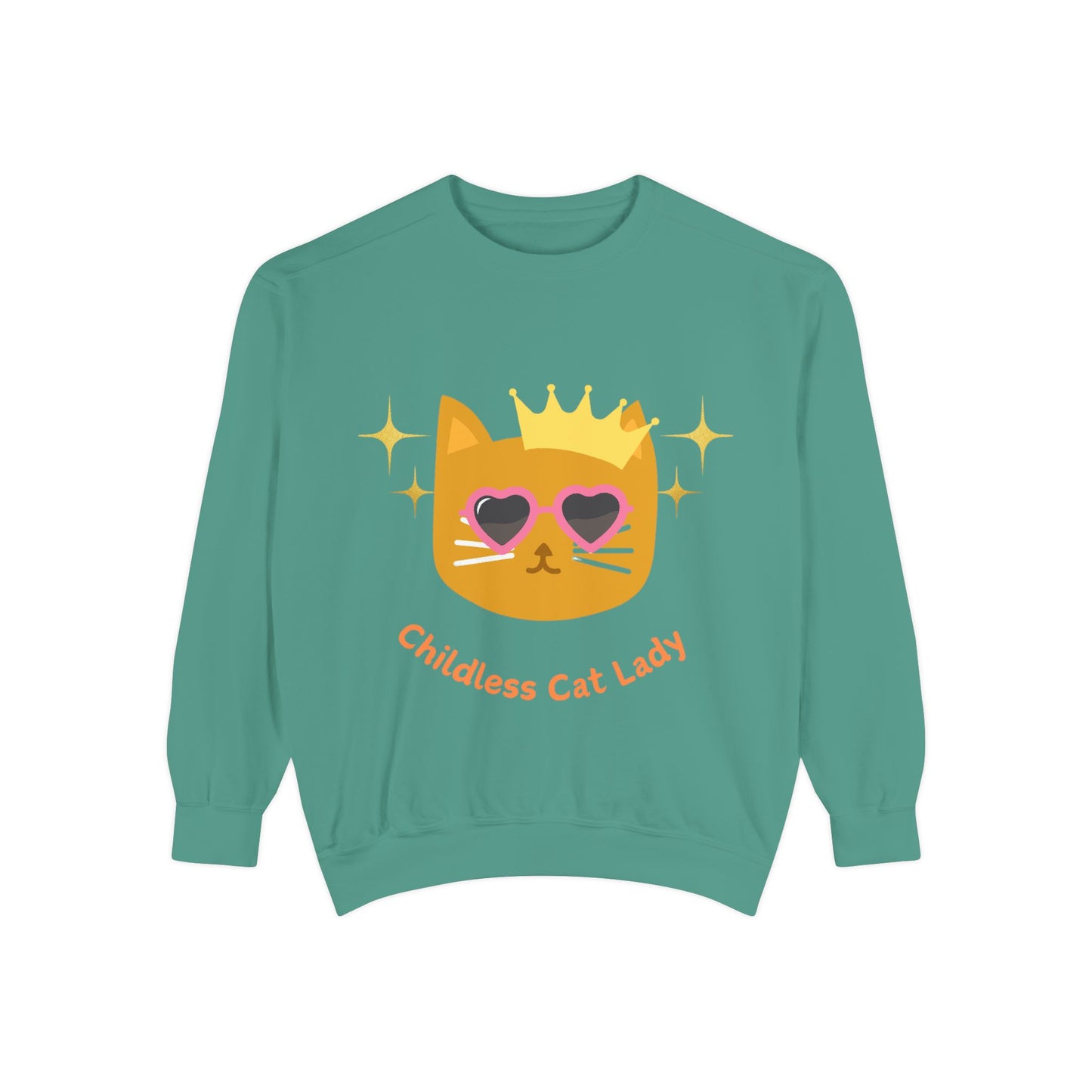 Childless Cat Lady Unisex Garment-Dyed Sweatshirt