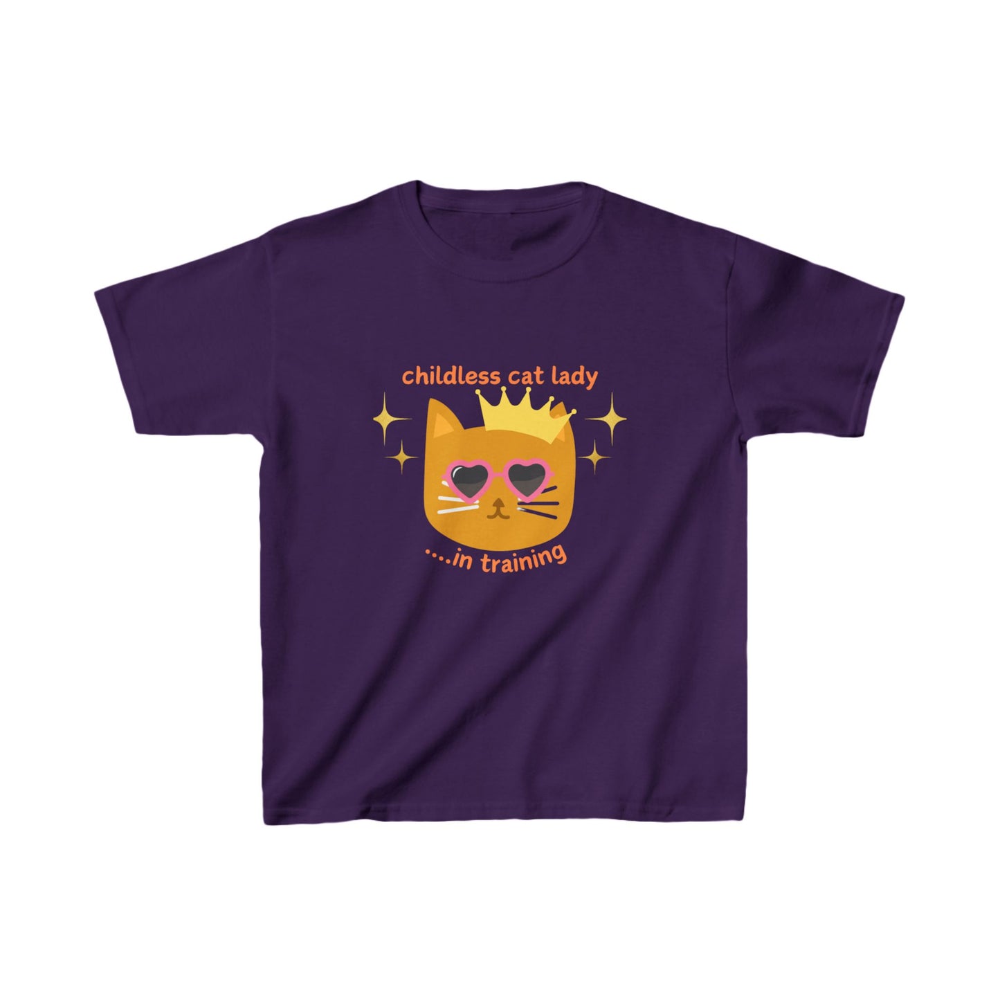 Childless Cat Lady in Training Kids Heavy Cotton™ Tee