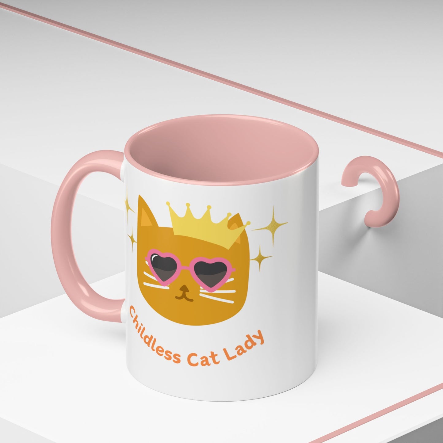 Childless Cat Lady Accent Coffee Mug (11, 15oz)