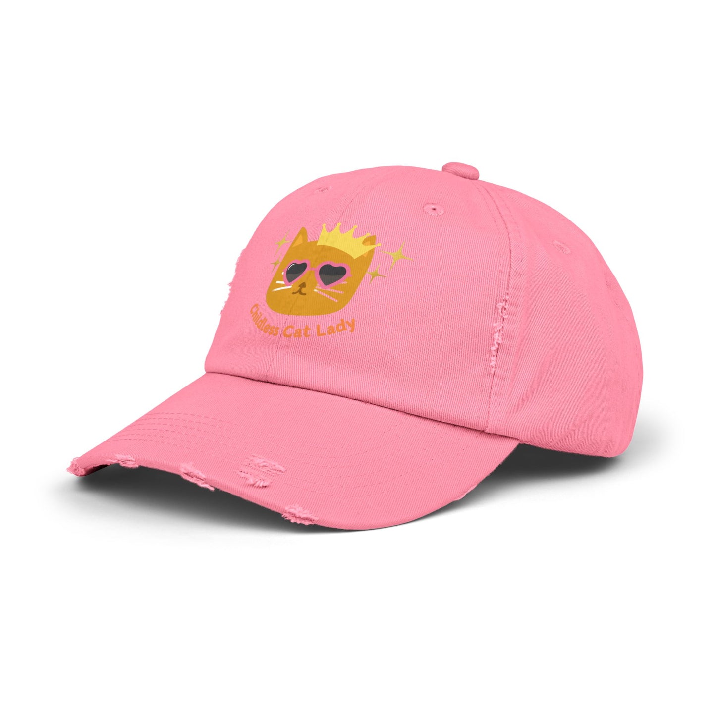 Childless Cat Lady Distressed Cap