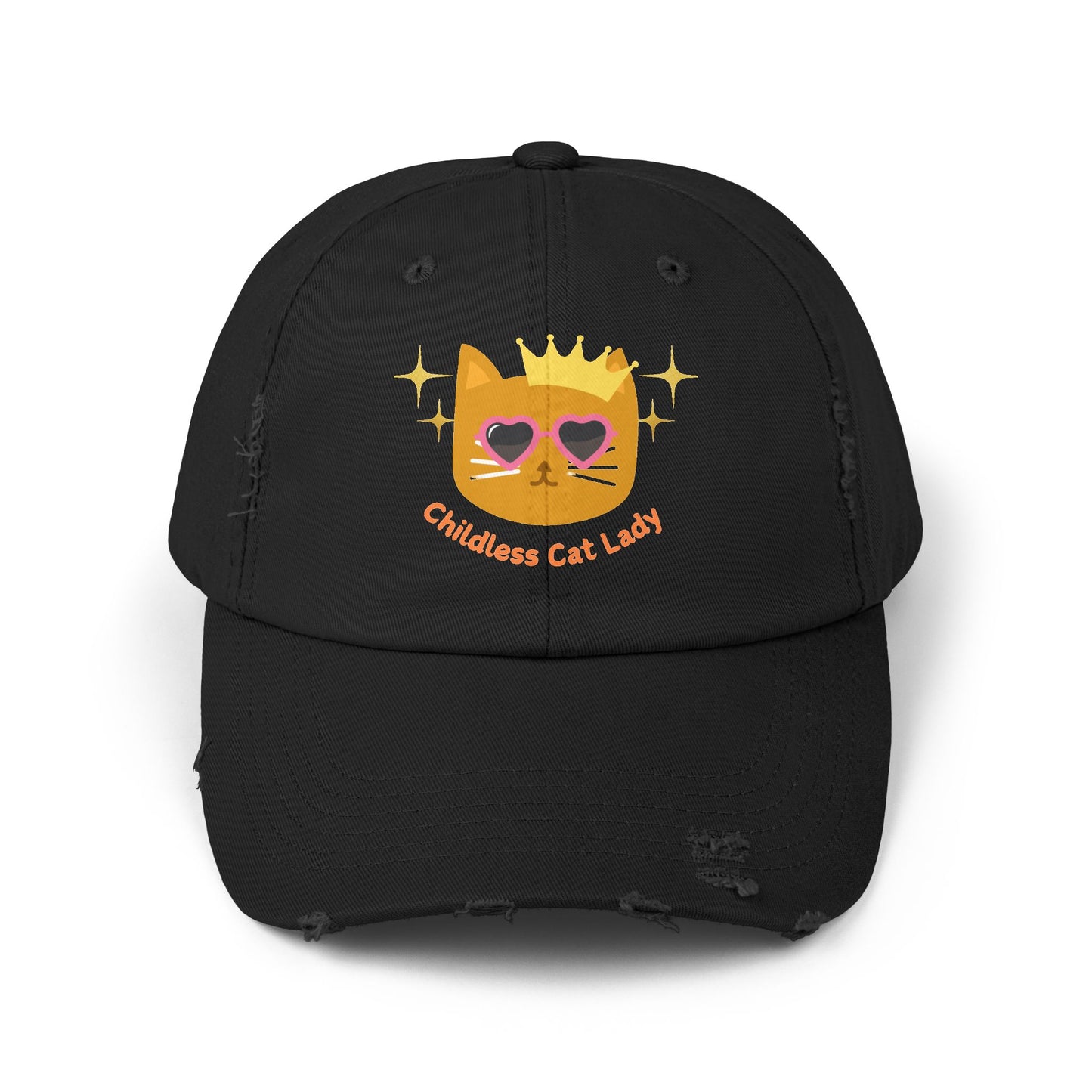 Childless Cat Lady Distressed Cap