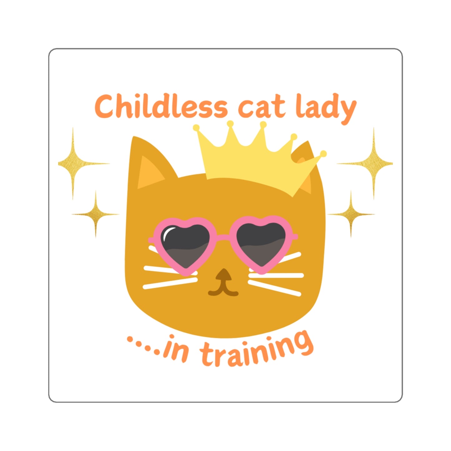 Childless Cat Lady Square Stickers