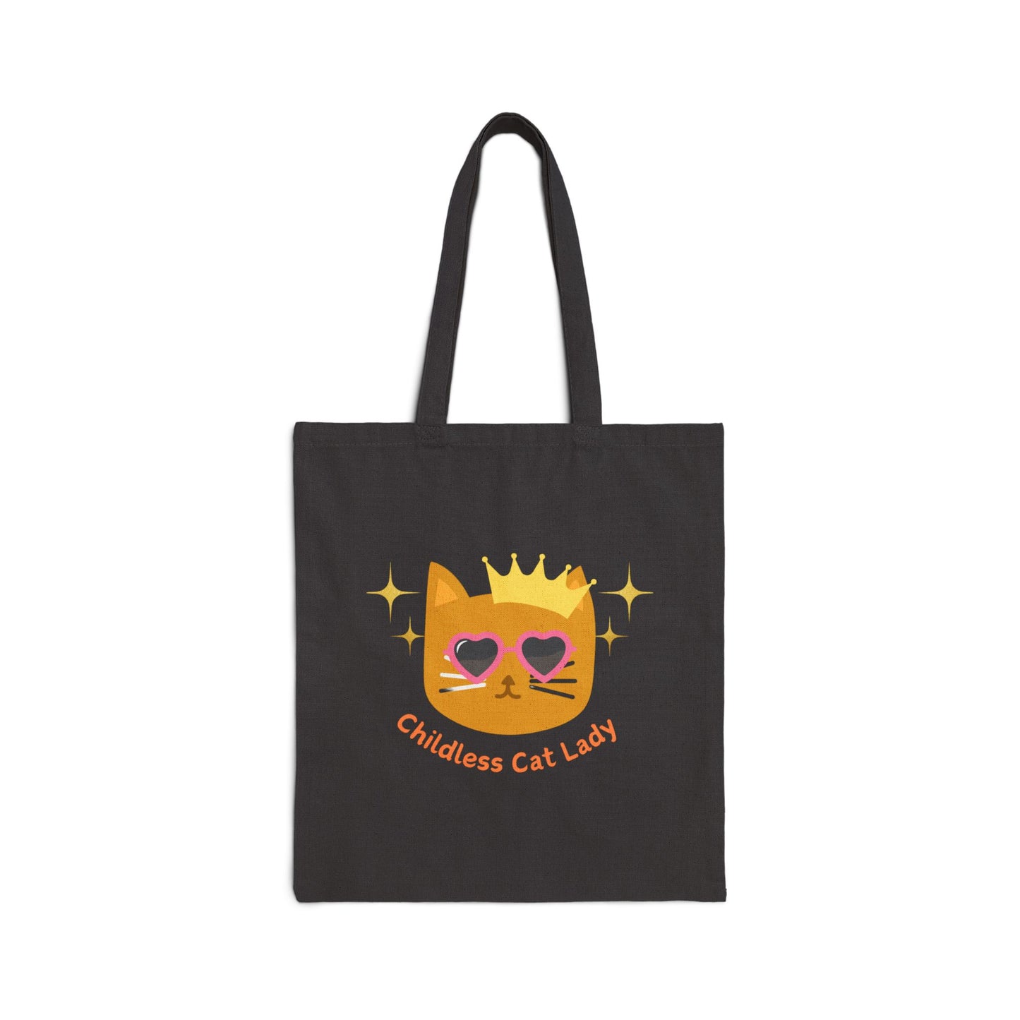 Childless Cat Lady Cotton Canvas Tote Bag