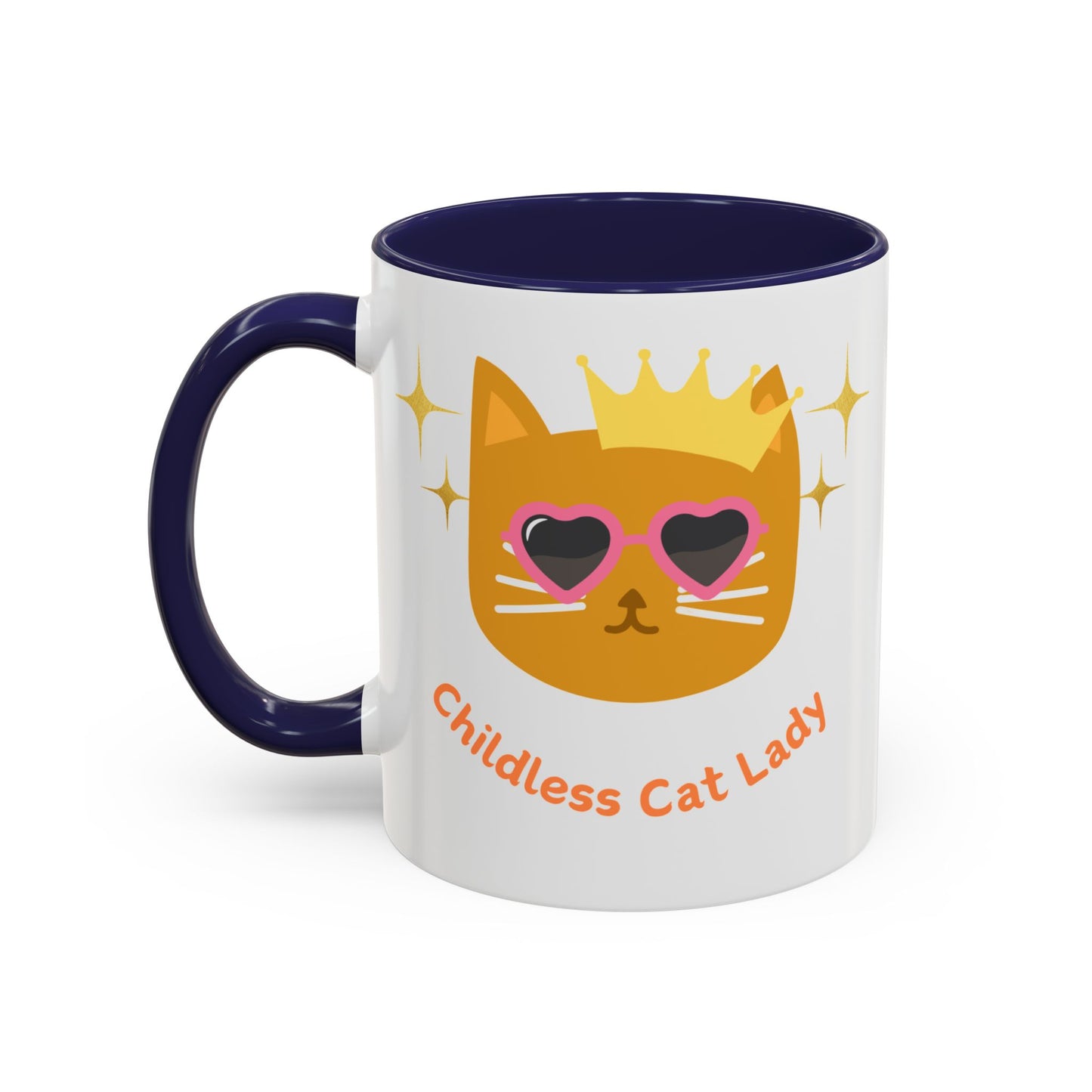 Childless Cat Lady Accent Coffee Mug (11, 15oz)