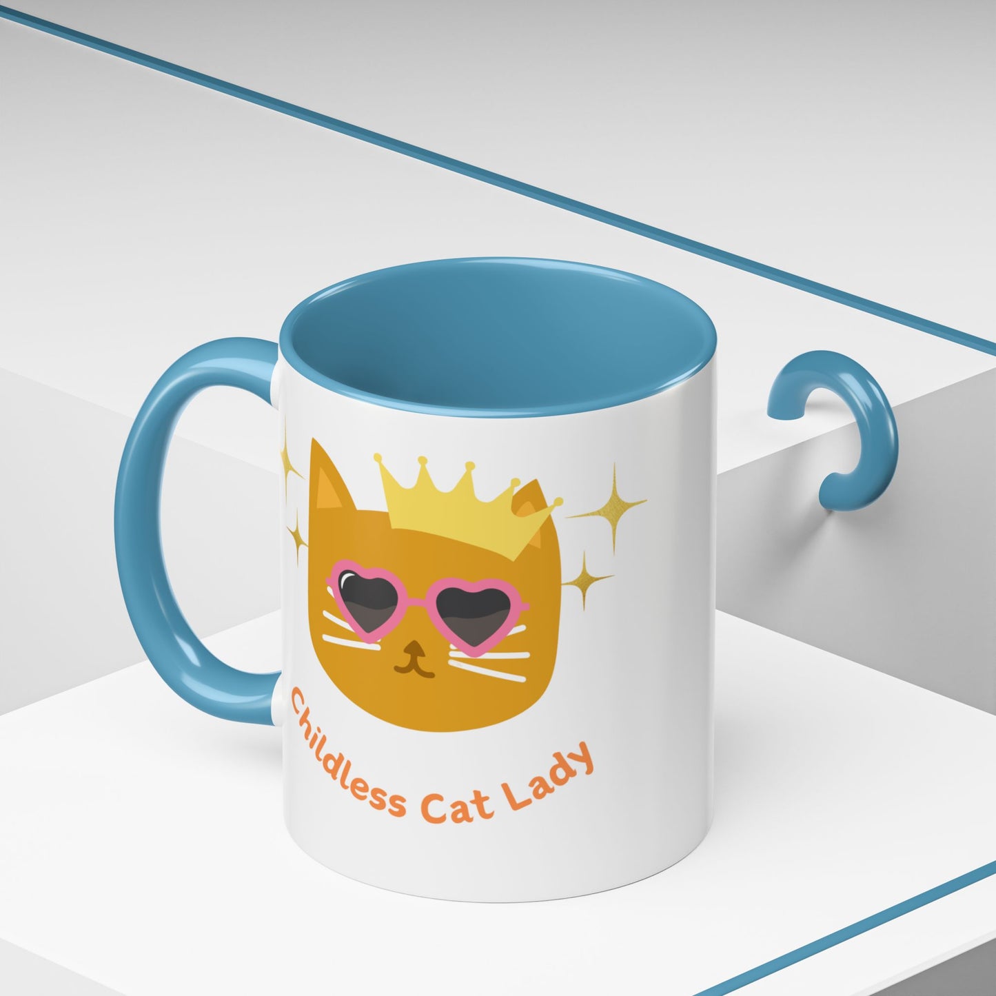 Childless Cat Lady Accent Coffee Mug (11, 15oz)