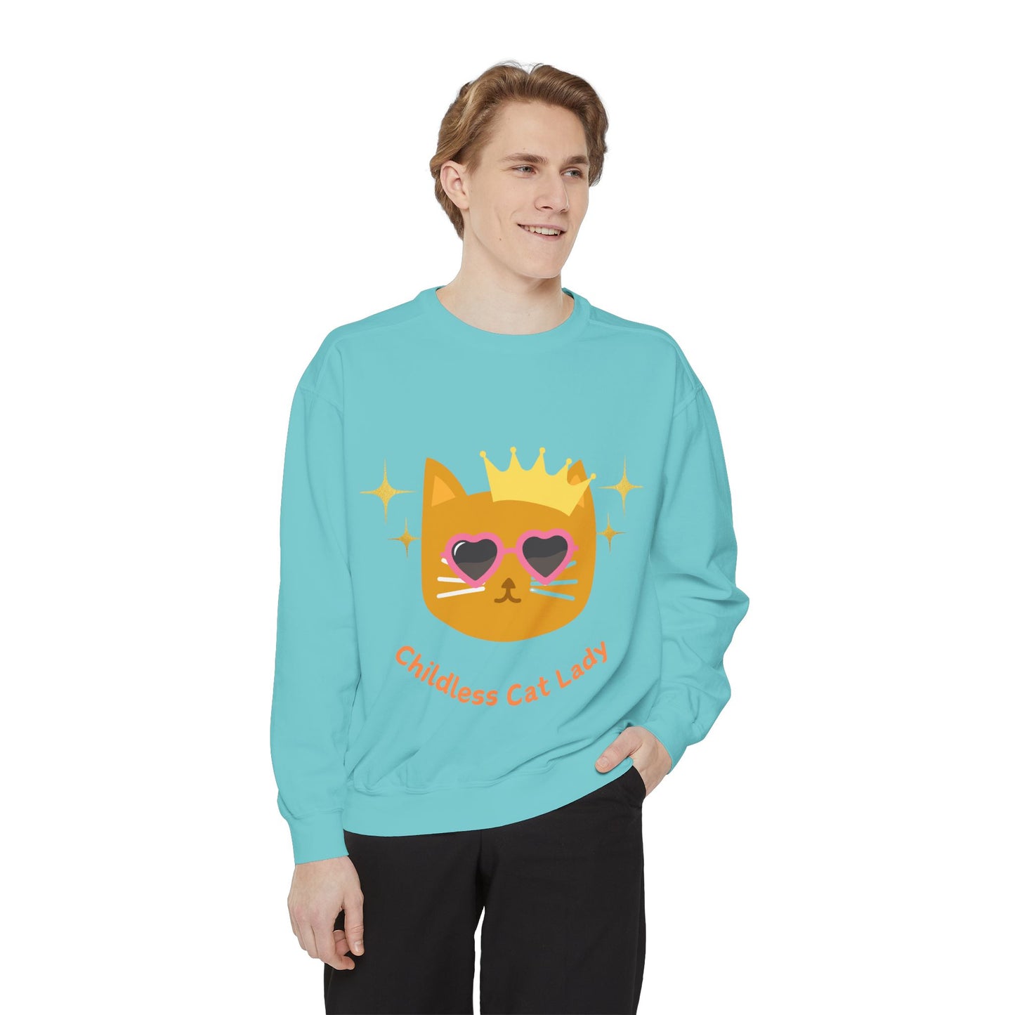 Childless Cat Lady Unisex Garment-Dyed Sweatshirt