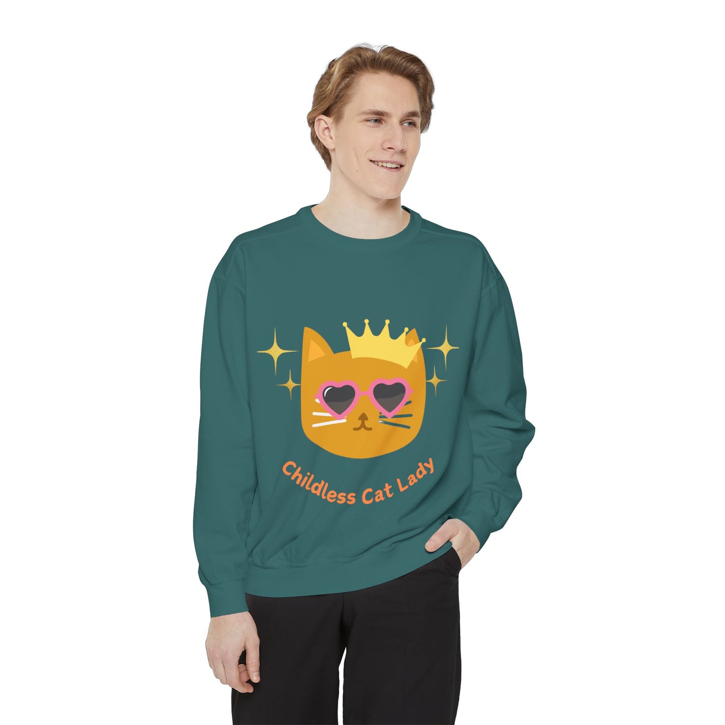 Childless Cat Lady Unisex Garment-Dyed Sweatshirt