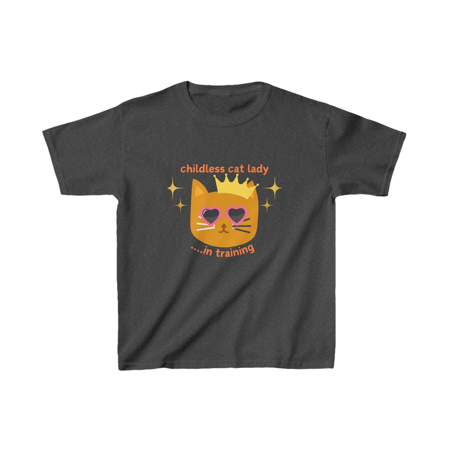 Childless Cat Lady in Training Kids Heavy Cotton™ Tee