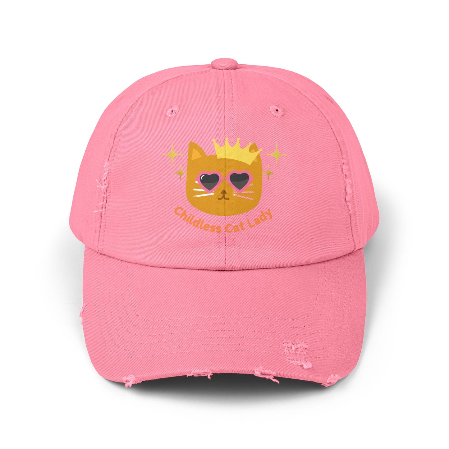 Childless Cat Lady Distressed Cap