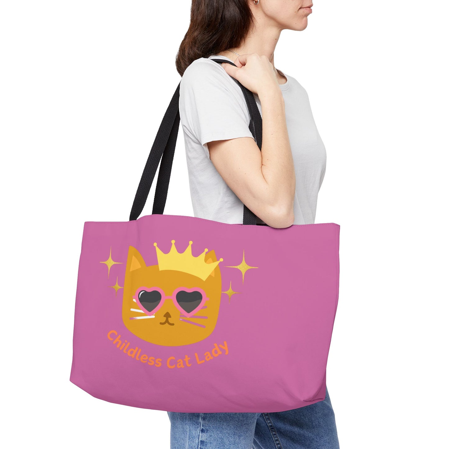 Childless Cat Lady Weekender Tote Bag