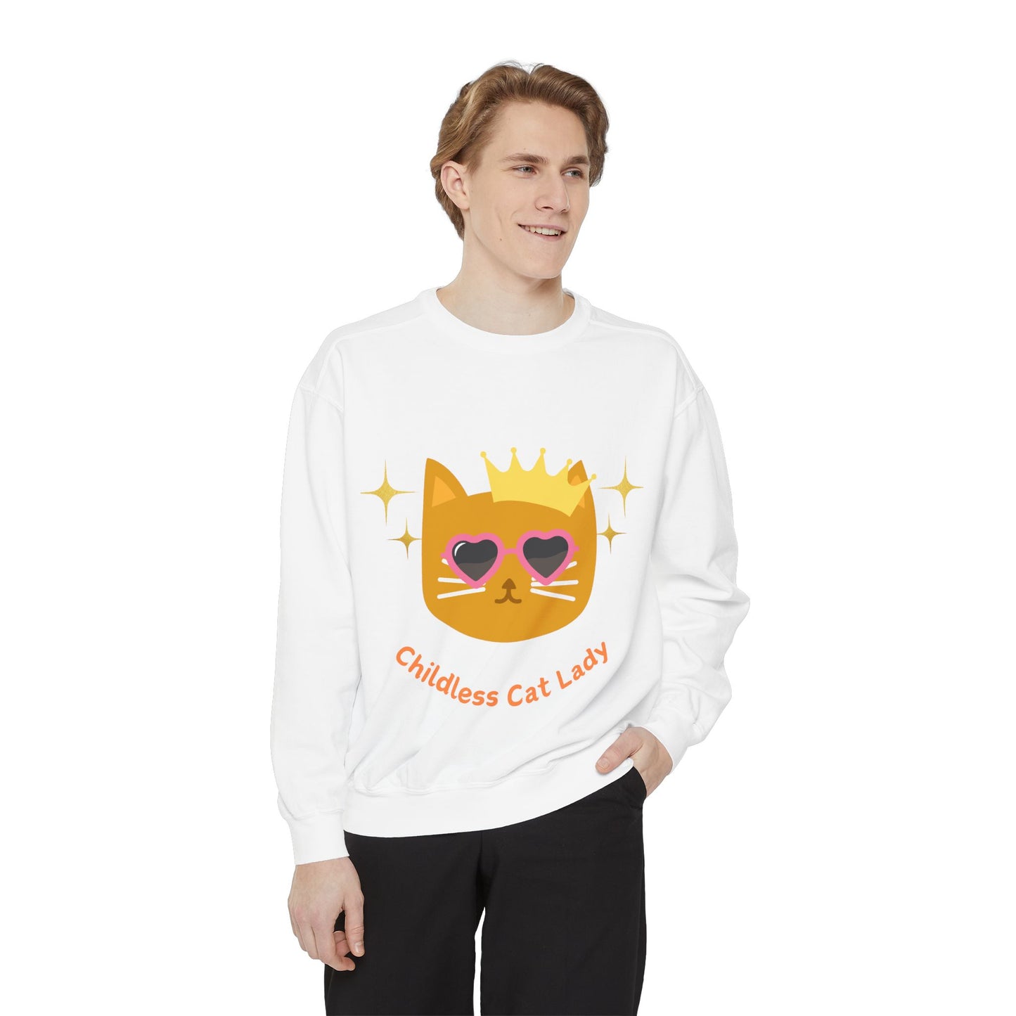 Childless Cat Lady Unisex Garment-Dyed Sweatshirt