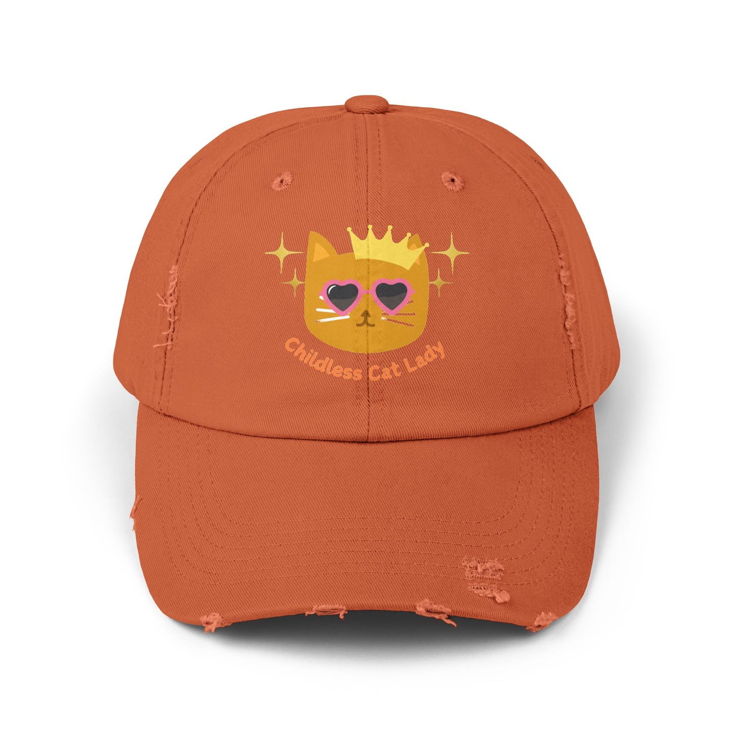 Childless Cat Lady Distressed Cap