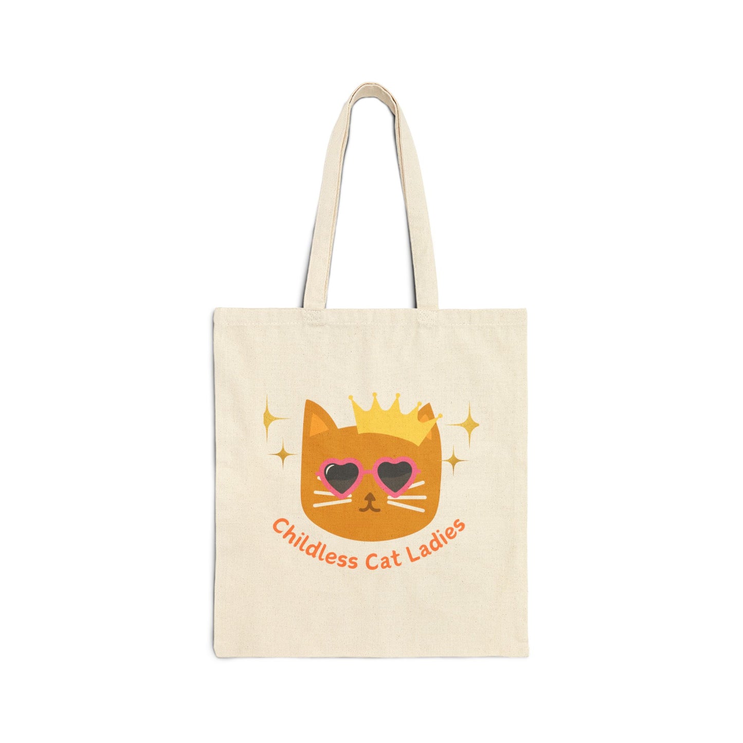 Childless Cat Lady Cotton Canvas Tote Bag