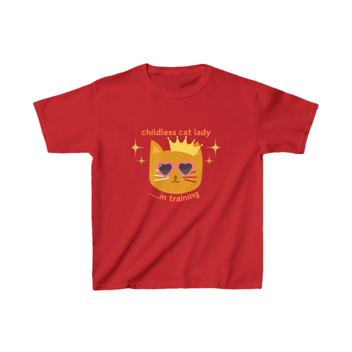 Childless Cat Lady in Training Kids Heavy Cotton™ Tee