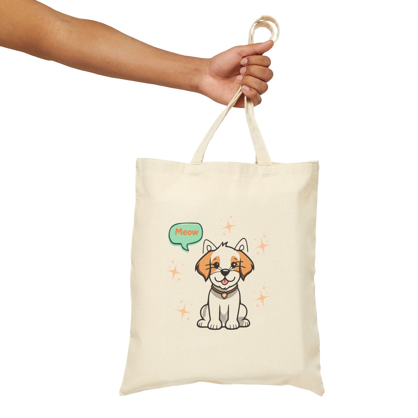 Childless Cat Lady for Dog Owners Cotton Canvas Tote Bag